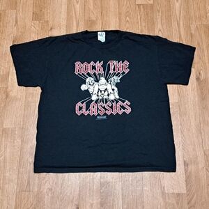 Vintage Nintendo 2006 Rock The Classics Shirt Size L Mario Zelda Donkey Kong C